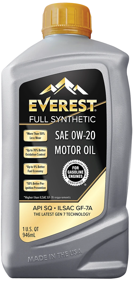 Everest Full Synthetic SAE 0W-20 SQ GF-7A Motor Oil