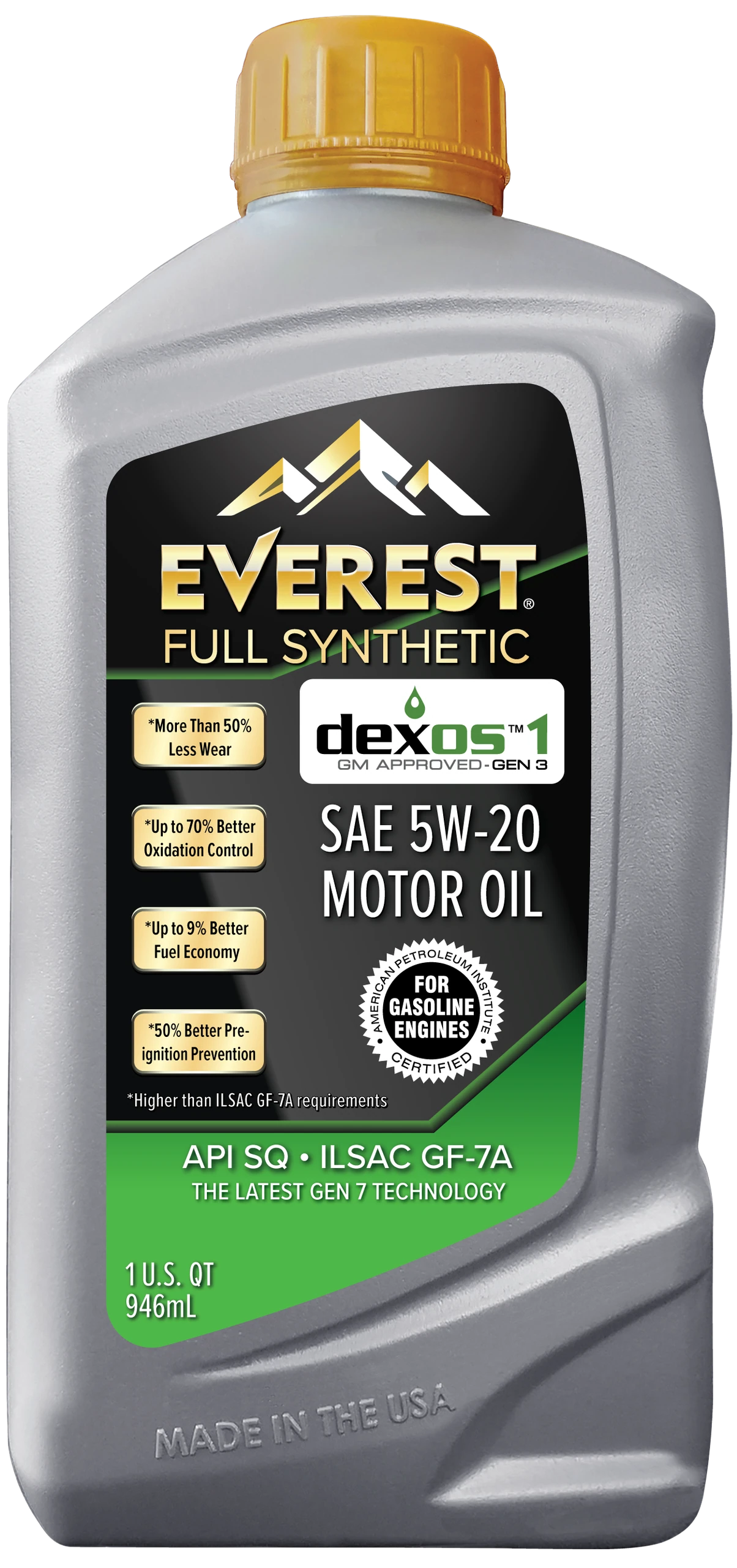 Everest Full Synthetic SAE 5W-20 SQ GF-7A Motor Oil