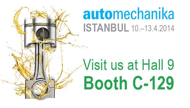 Visit us at Automechanika Istanbul from 10th to 14th April 2014! Hall 9, Booth C-129.